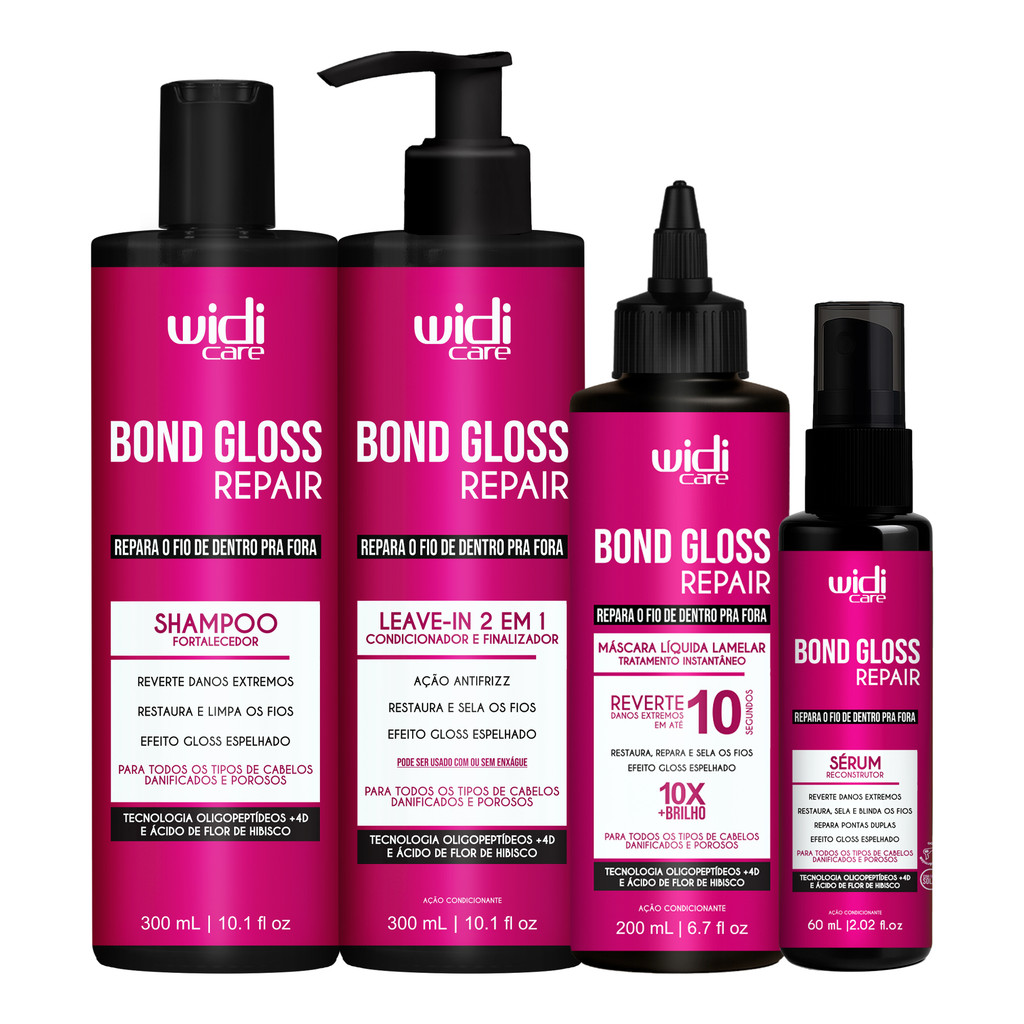 Kit Widi Care Bond Gloss Repair com 4 produtos