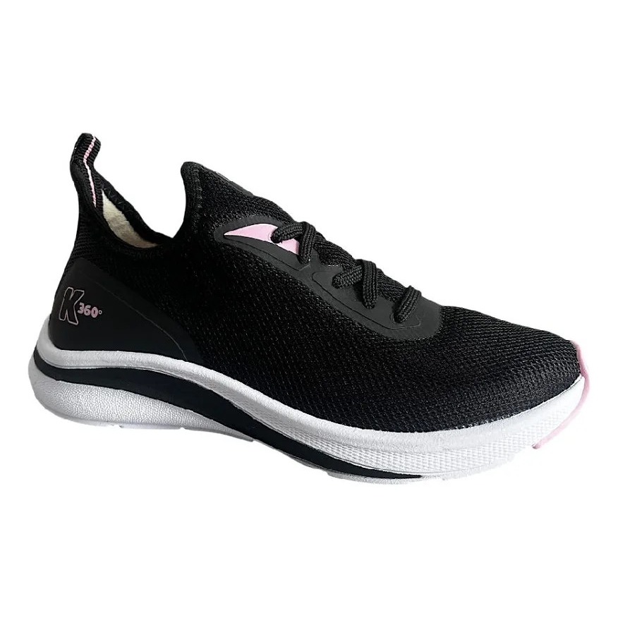 Tênis Menina Kidy K360 Energy 2 Respitec - Preto/Rosa