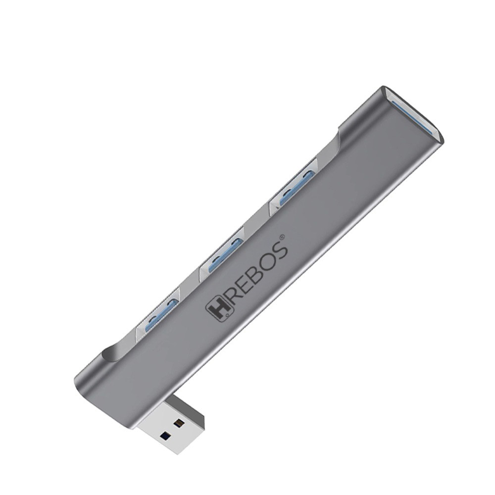 Adaptador Hrebos HUB AD203 LateralLink 4 Portas Conector Micro USB V8 Para PC E Laptop Receptor