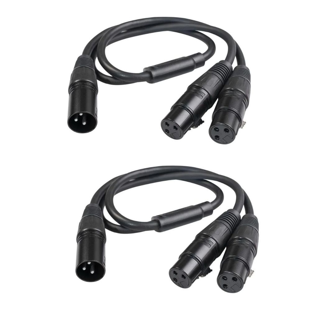 kit 2 Cabo Divisor XLR Y 1 Macho 2 Fêmeas ProSeries