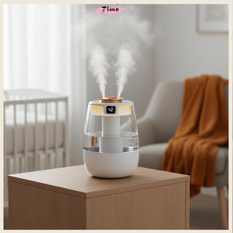 Umidificador De Ar De Mesa Doméstico Time Bicos Duplos De Baixo Ruído Para Quarto , Escritório , Sala De Idosos , Uso He