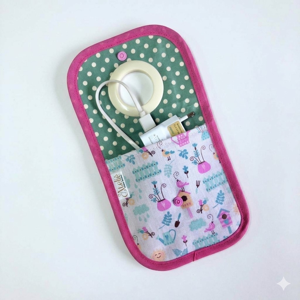 Porta Carregador de Celular Organizador e Suporte de Tomada