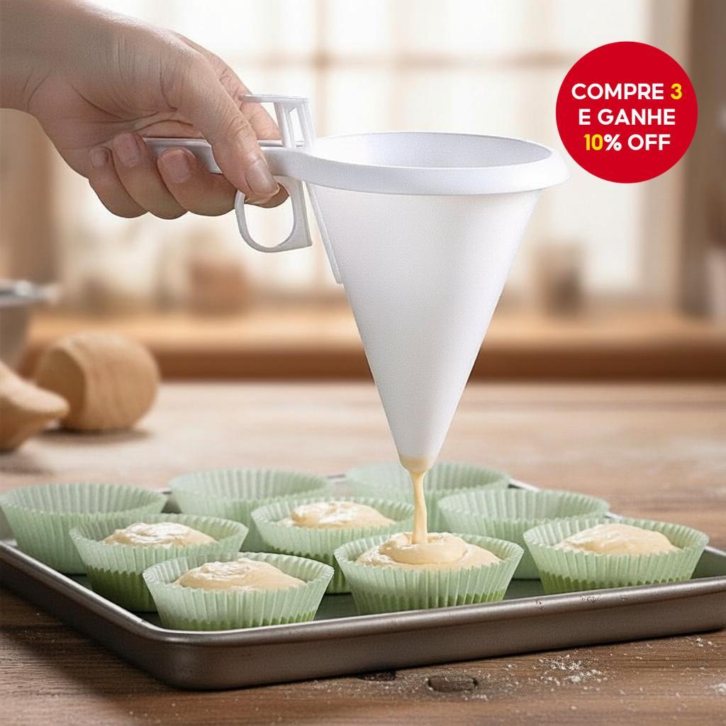 Funil de cozimento portátil ajustável para dispensador de massa de creme, molde de chocolate, ferramentas de biscoito,