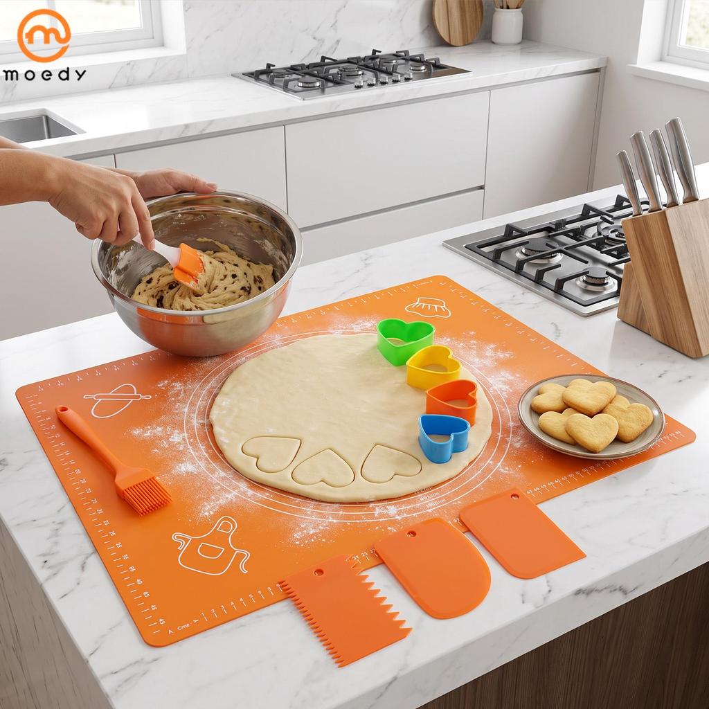 Conjunto De Ferramentas De Cozimento De 11 Peças , Incluindo Tapete De Massa , Escova , Espátula , Raspador E Molde SHOP