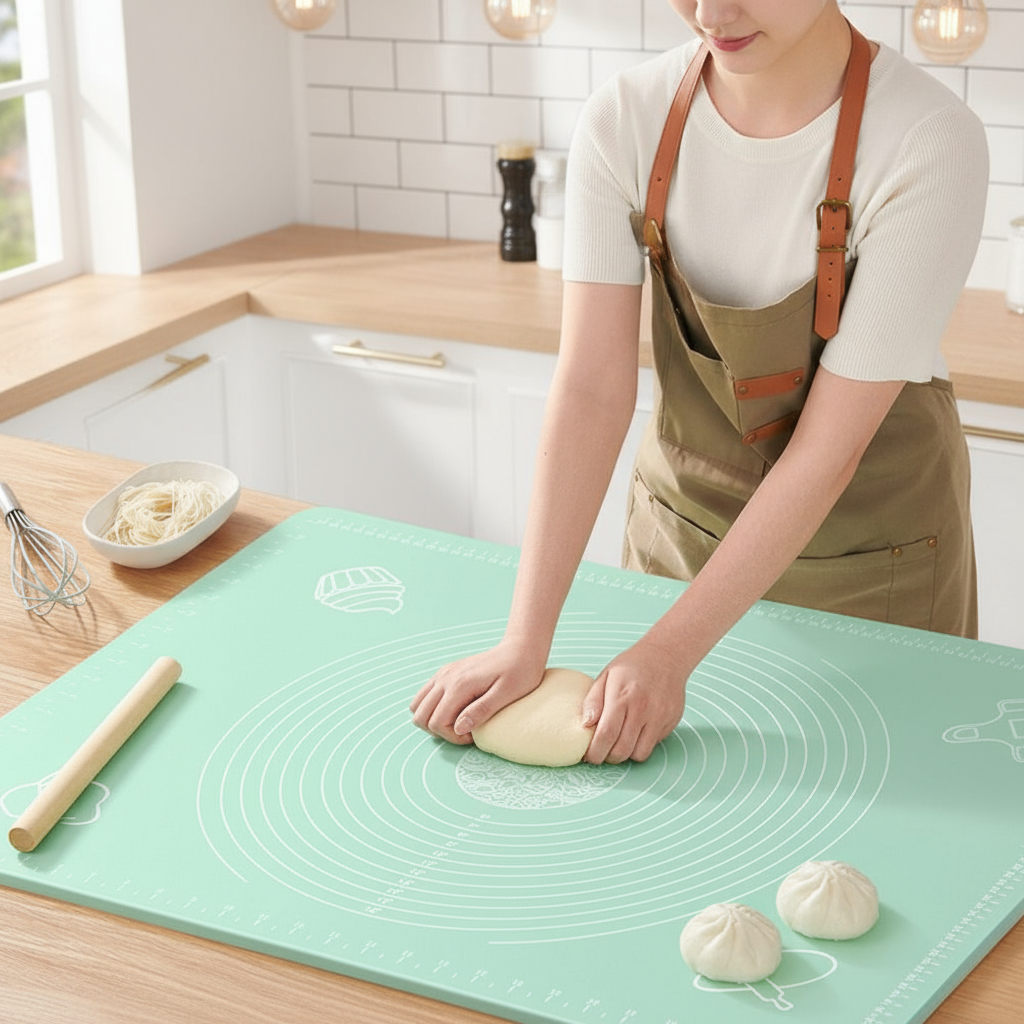 Ferramentas de cozimento tapete de silicone, tábua antiaderente para massas, superfície para bancada para abrir massa,