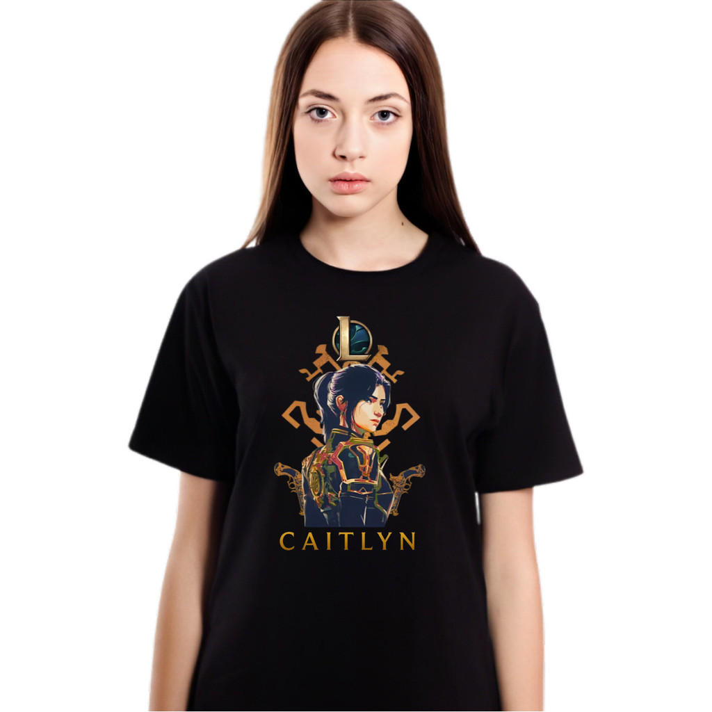 Camiseta Arcane Caitlyn Lol Gamer My Girlfriend 100% Algodão