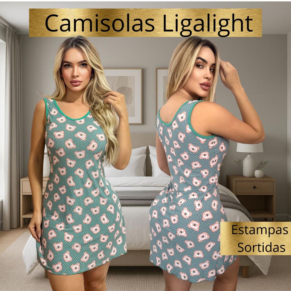 Camisola De Regata Malha} Dormir Confortável Dia a Dia Pijama Feminino Capri Short Ligalight