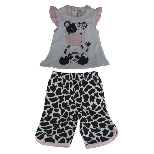 PIJAMA CAMISETA REGATA E CALÇA CAPRI - VAQUINHA  - FK