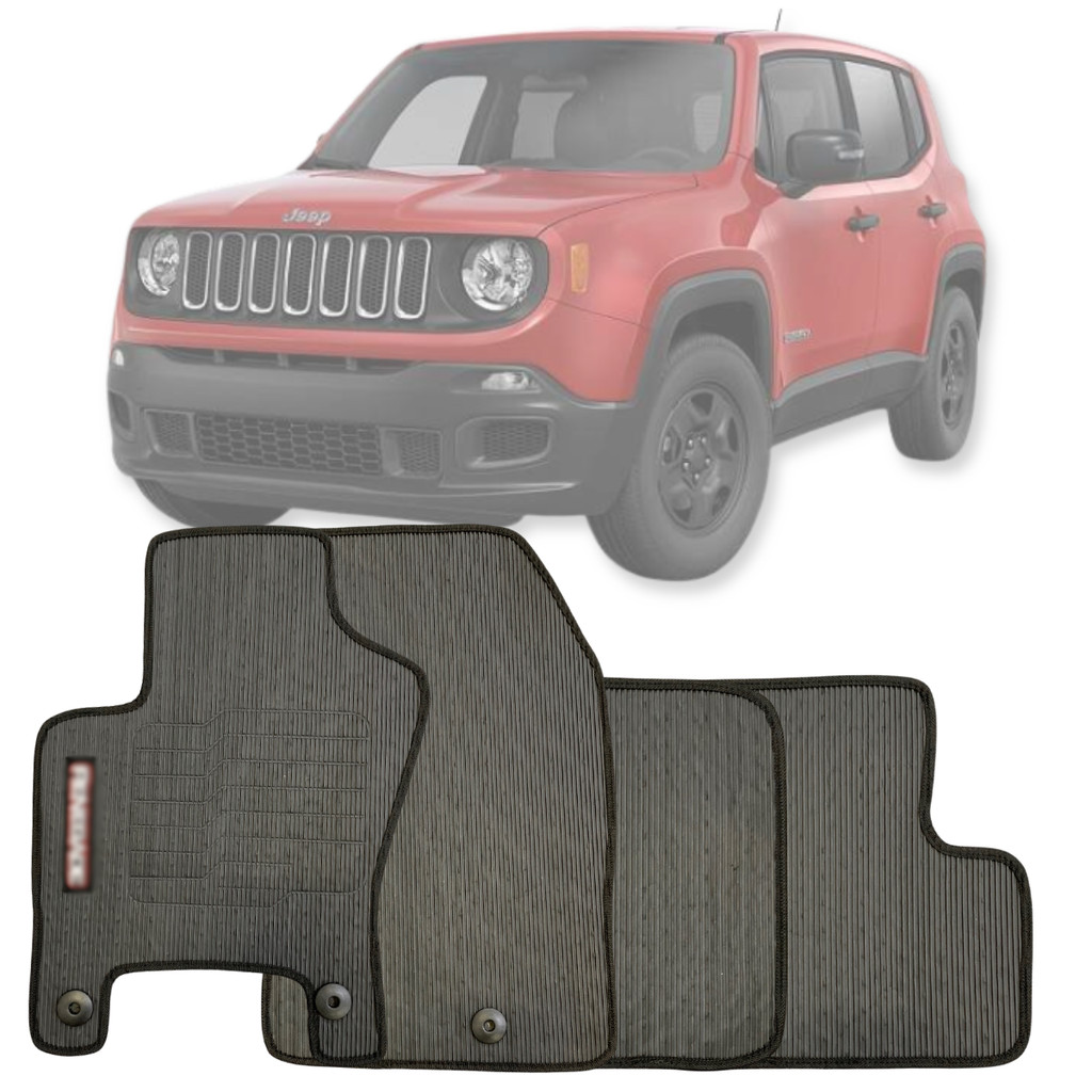 JOGO TAPETE BORRACHA PVC JEEP RENEGADE 2015 2016 2017 2018 2019 2020 2021 4PCS LAVAVEL