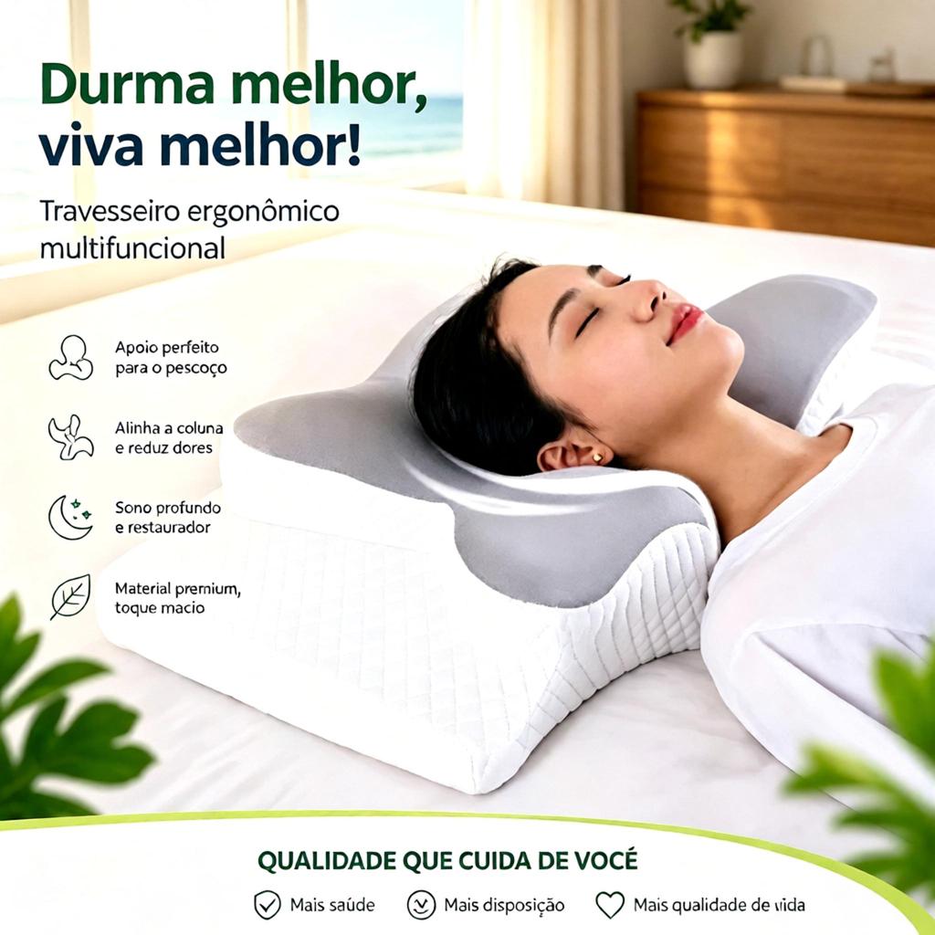 Butterfly Cervical Orthopedic Pillow For Combating Spine Pain Headache-Viscoelastic Washable Pillowcase