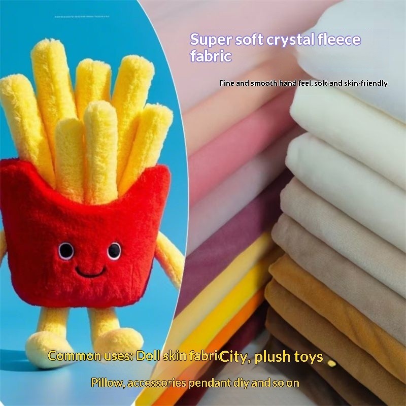 DIY handmade accessory fabric Cotton doll with skin fabric 150*50CM Super soft plush toy crystal velvet fabric short fur
