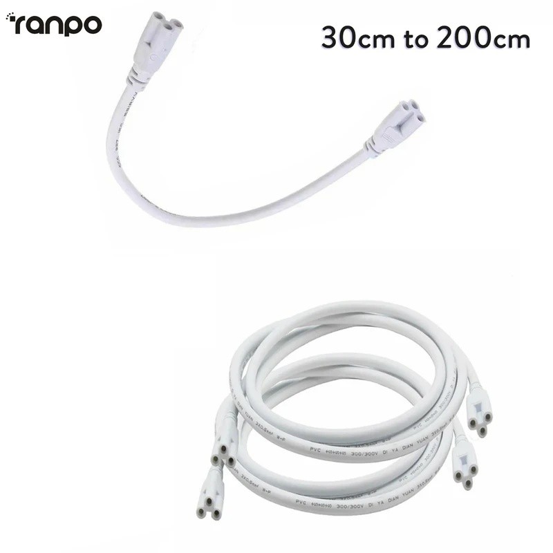 5 Pçs/set 30-200cm T8/T5 Cabo Conector De Fio Para LED Tubo Integrado De Luz E Conectores 3Pin Lâmpadas Fluorescentes De