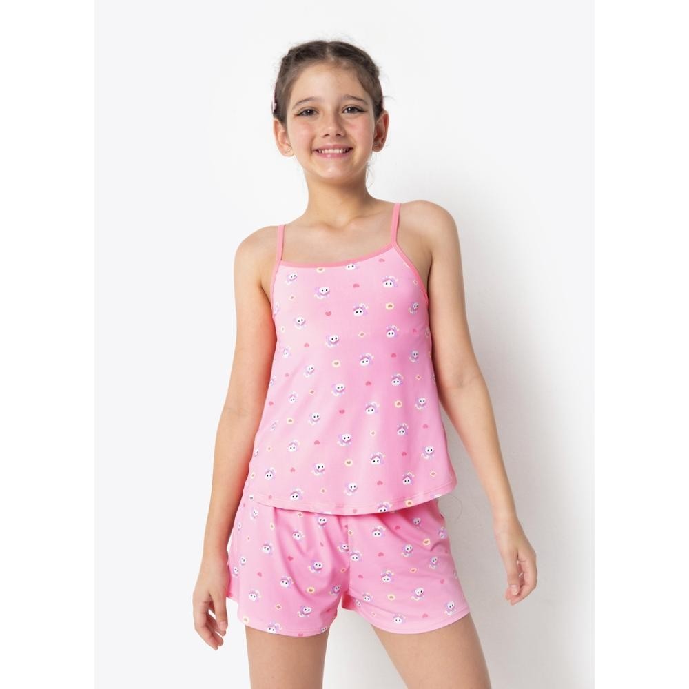 Pijama Curto  Microfibra Menina Teen Unicórnio Kawaii - Puket