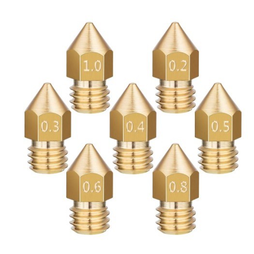 KIT 5 un Bico Nozzle Hotend 1.75mm Mk8 0,4mm