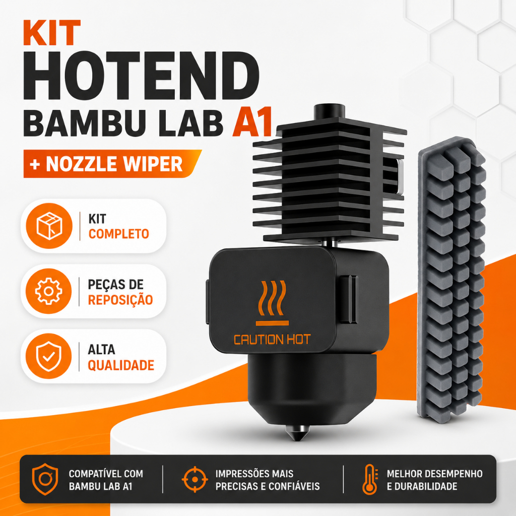 Kit Hotend + Nozzle Wiper para Bambu Lab A1 e A1 Mini