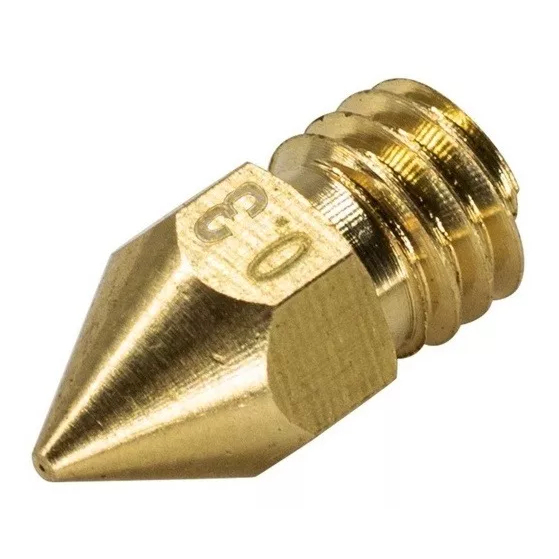 Kit 5 Unidades Nozzle Bico Hotend 3.0mm M6 0.3mm 3d Printer