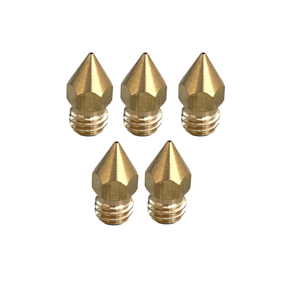 Kit 5 Bicos Nozzle P/ Hotend Impressora 3d 0.8mm Mk8 1.75mm