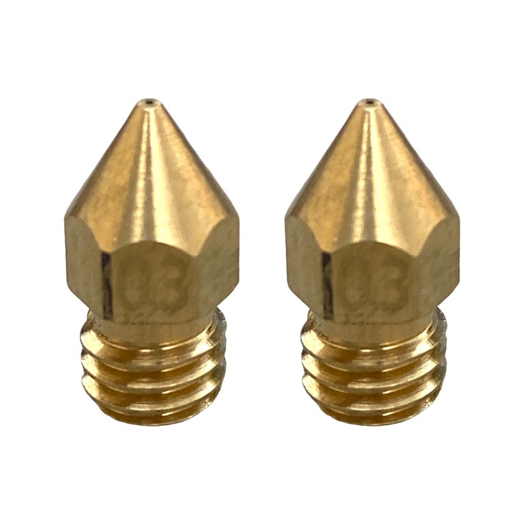 Kit 2 Bicos Nozzle P/ Hotend Impressora 3d 0.3mm Mk8 1.75mm