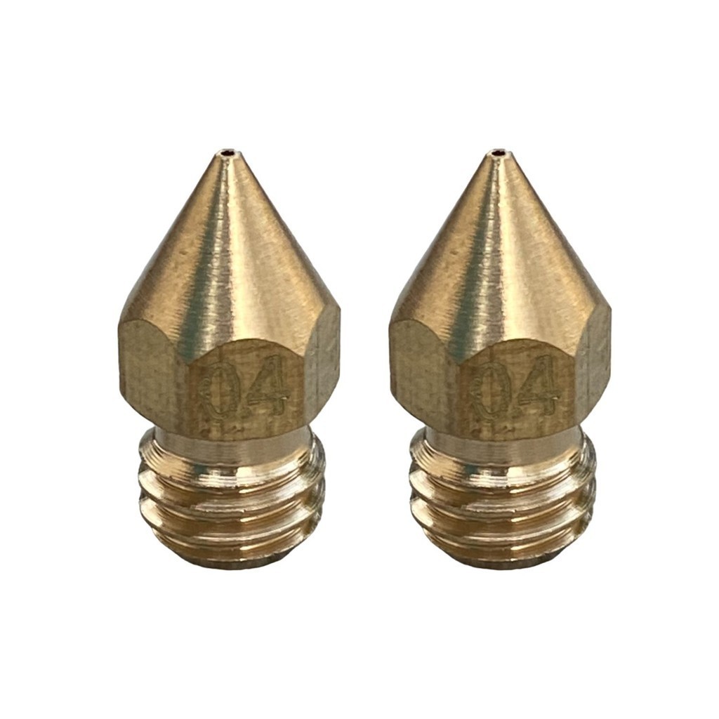Kit 2 Bicos Nozzle P/ Hotend Impressora 3d 0.4mm Mk8 1.75mm