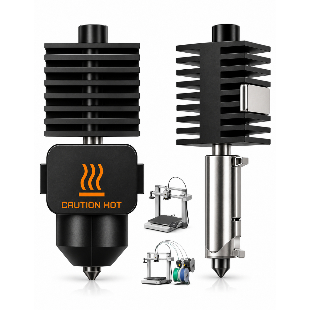 Hotend Bambu Lab A1 A1 Mini 0.2mm 0.4mm 0.6mm 0.8mm Aço Endurecido Kit Compatível Troca Rápida Alta Precisão Nozzle
