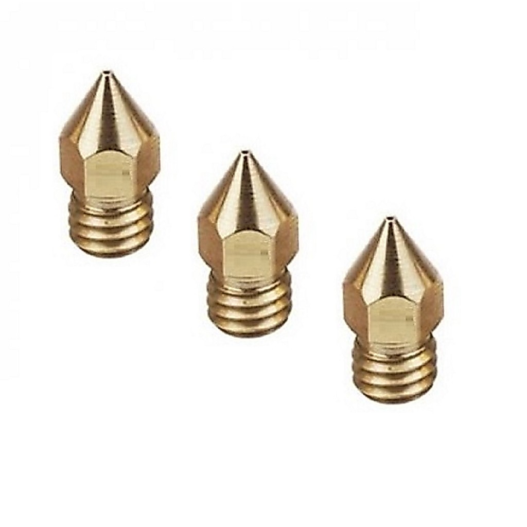 KIT Com 3 Bico Nozzle em Metal Para Filamentos de 1.75mm Furos a Escolher Impressora 3D E3dv6 V5 Extrusor Hotend 1.0