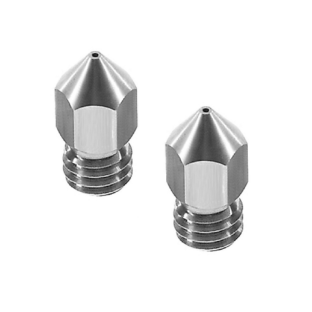 KIT Com 2 Bico Nozzle INOX Para Filamentos de 1.75mm Furos a Escolher Impressora 3D Mk8 Extrusor Hotend Ender 3d