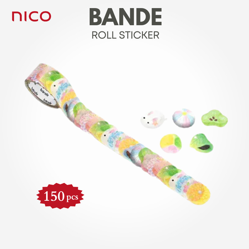 NISHIKAWA Communications BANDE Writable Washi Roll Sticker - Japanese Wagashi BDA665