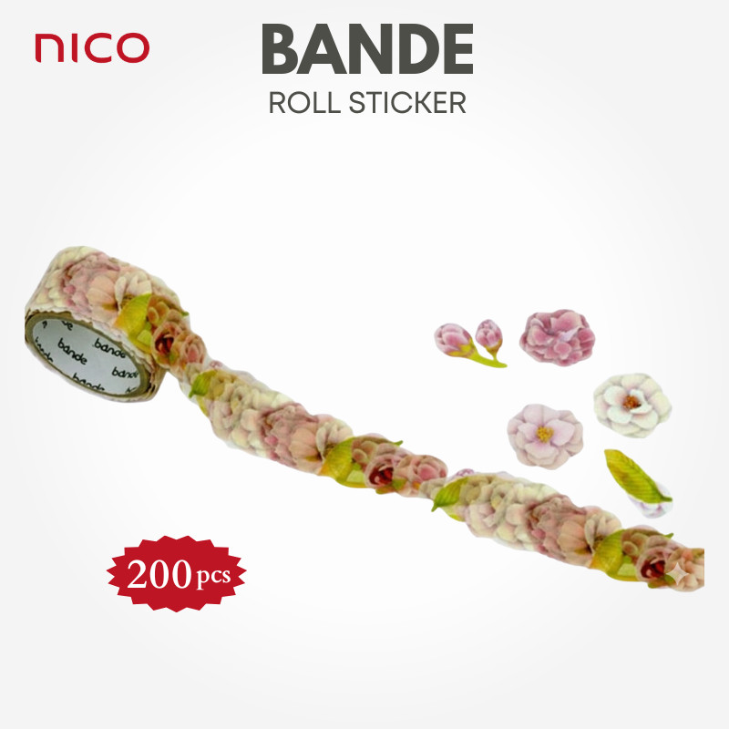 NISHIKAWA Communications BANDE Washi Roll Sticker - Double Cherry Blossom BDA337