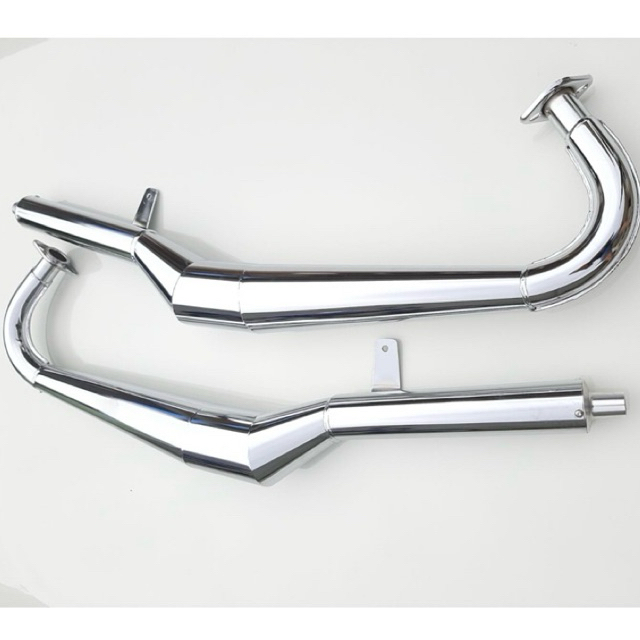 ESCAPE RD 350 PAR MÉDIA ALTA CROMADO E PRETO (ALTA QUALIDADE)