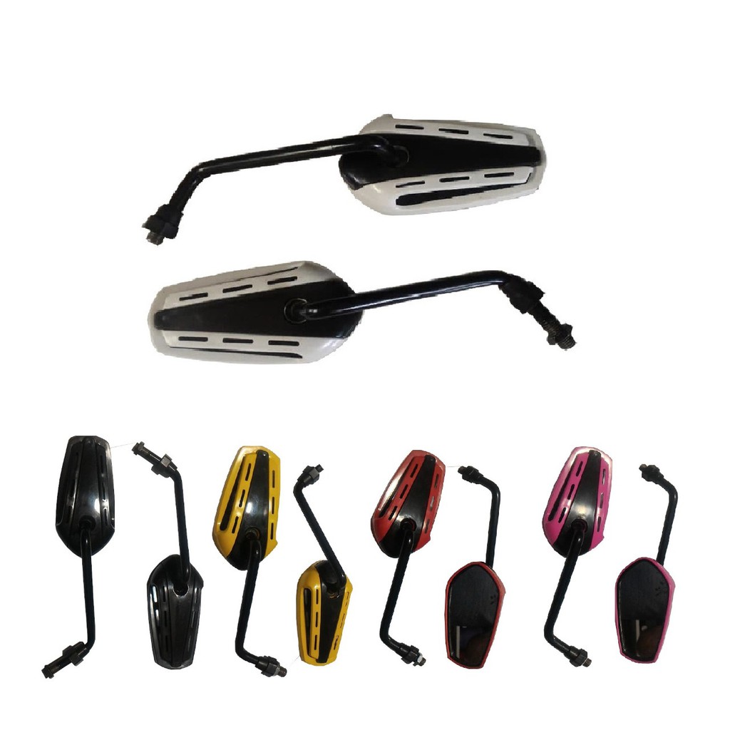 Par Mini Espelho Retrovisor Honda Azul/Branco/Cromado/Preto/Rosa/Vermelho Nx/Xr 200/Xlr 125/Nxr 125/150 Bros/Sahara 350