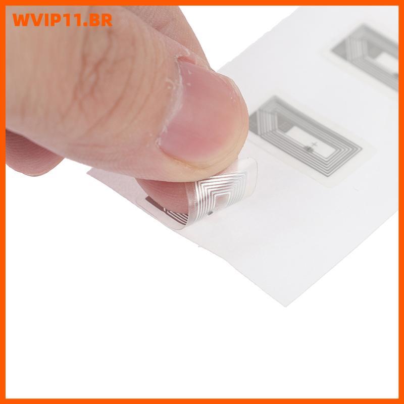 WVIP 100 Unidades NFC Chip NTAG213 Adesivo Embutido Úmido 2 * 1 Cm 13.56 Mhz RFID NTAG213 Etiqueta BR