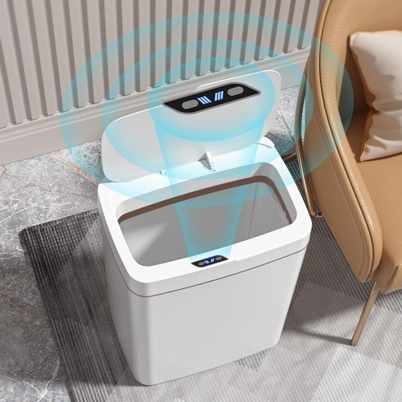 Lixeira Automática com Sensor de 50L para Organização de Papel e Lixos Funcionalidade Rápida