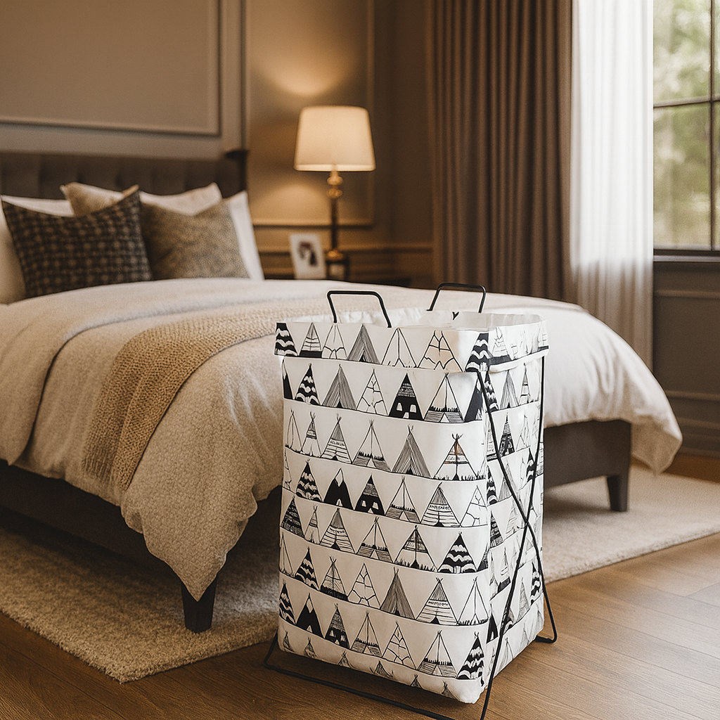 CESTO ORGANIZADOR MULTIUSO DOBRAVEL 50L PROVA D'ÁGUA P/ ROUPA SUJA BRINQUEDOS