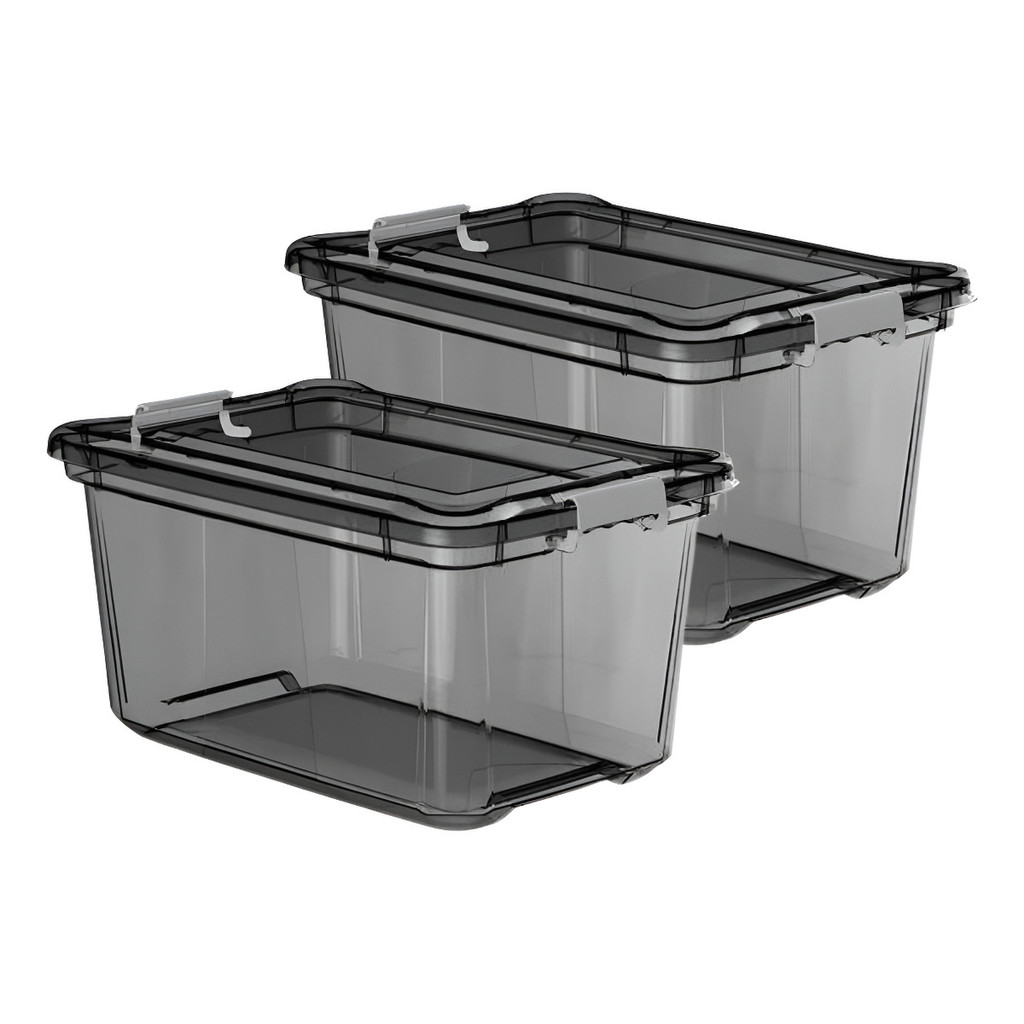 Kit 2 Caixas Organizadoras 50L Para Quarto E Closet