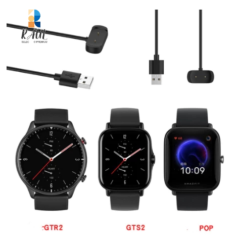 Cabo Carregador Usb Para Smartwatch Amazfit Bip 3 pro/GTR2 /GTS 4 mini/GTS2 mini-Bip 5