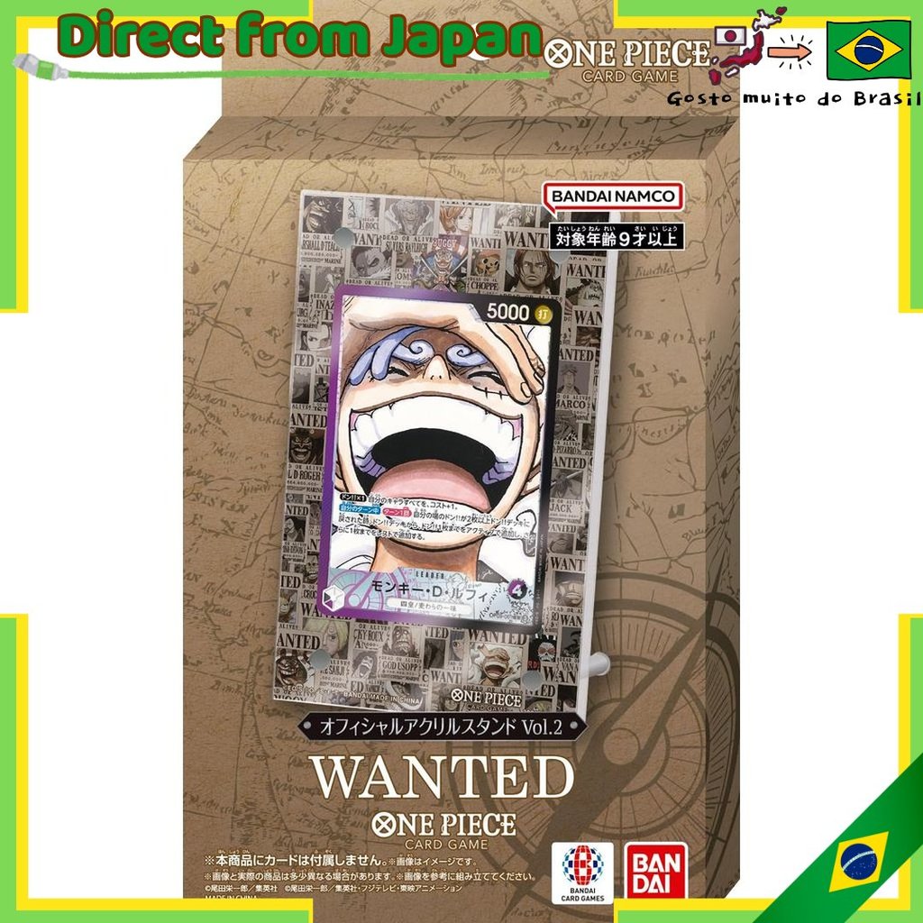 【direto do Japão】 Suporte de acrílico oficial do jogo de cartas ONE PIECE da Bandai, vol. 2