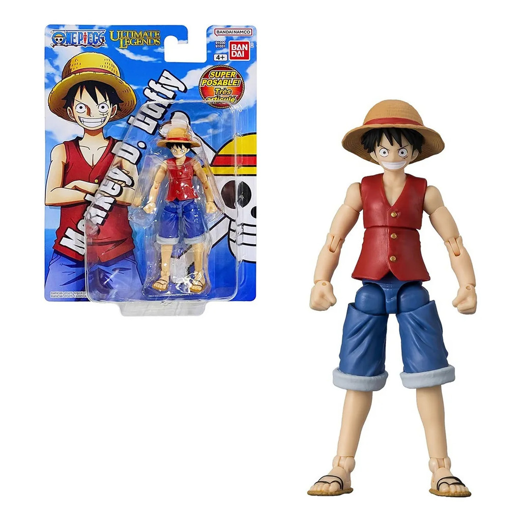 Boneco Articulado 4116 Monkey D. Luffy One Piece 12cm Bandai Licenciado