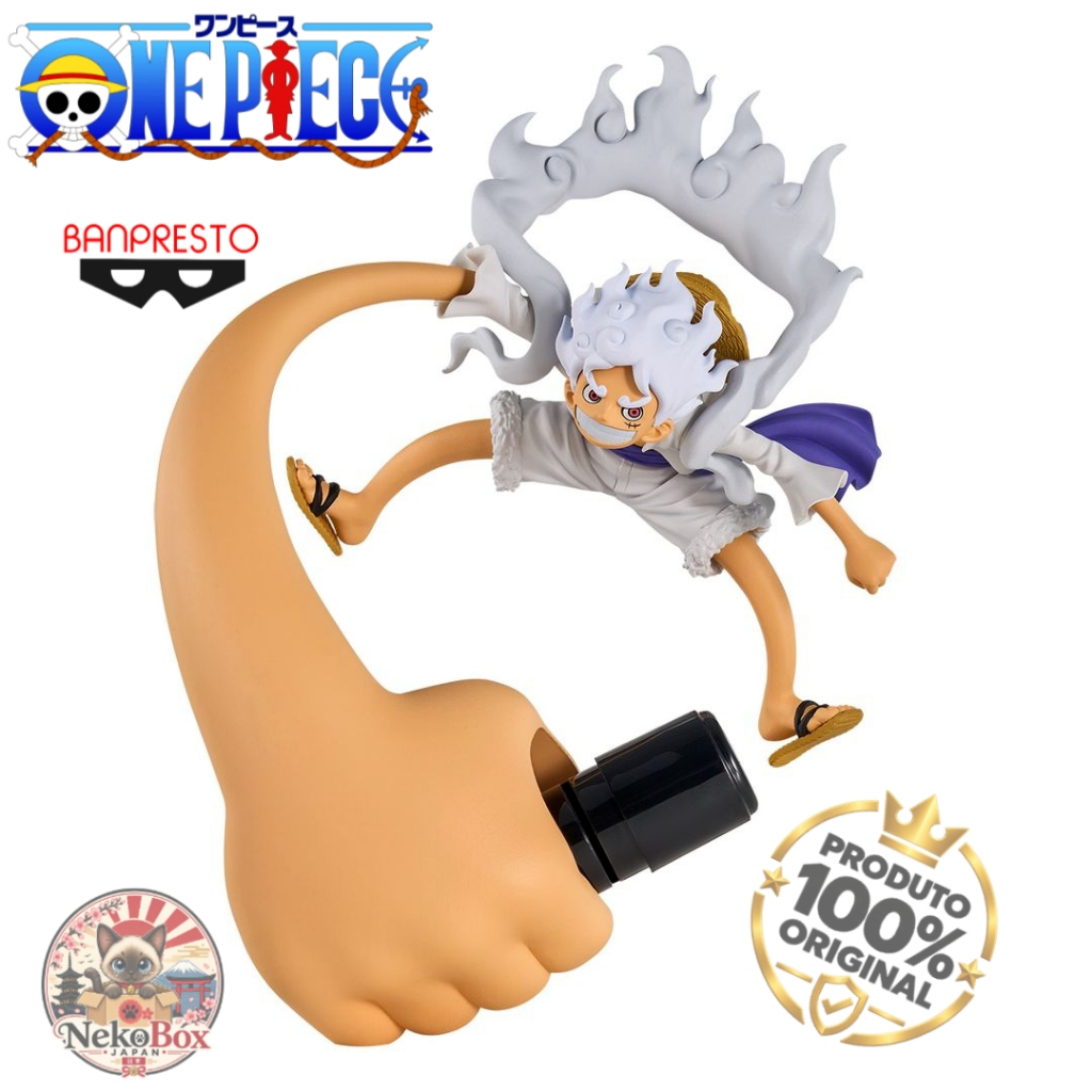 Figure Monkey D. Luffy One Piece Bandai Suporte de canetas Original direto do Japão