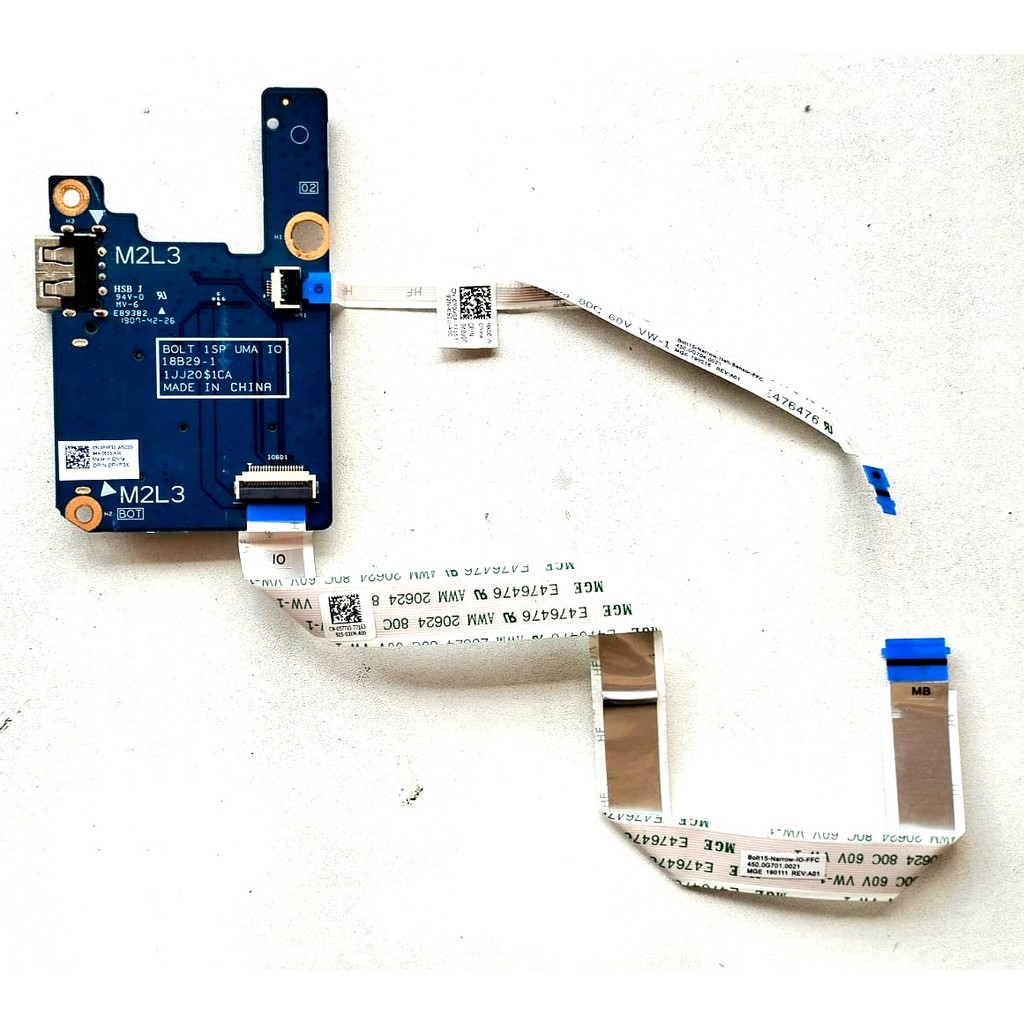 Placa Leitor De Cartão Usb Dell Inspiron 5584 Dp/n 0pyf3x 15 p85f com cabos