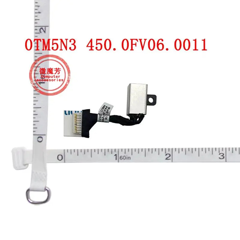Cabo Conector De Entrada De Energia DC Para Laptop , Dell Latitude 3400 3500 Inspiron 5584 5583 P86F P85F-IN 0TM5N3 450.