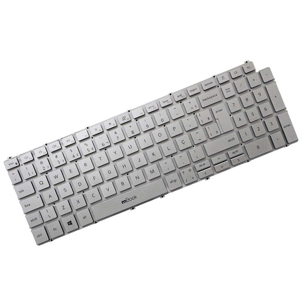 Teclado para Dell Inspiron P85F prateado com Ç