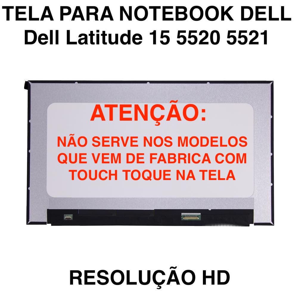 Tela 15.6 Led Slim 30 Pinos 1366x768 HD NT156WHM-N46 5584 P85F Latitude 15 5520 5521
