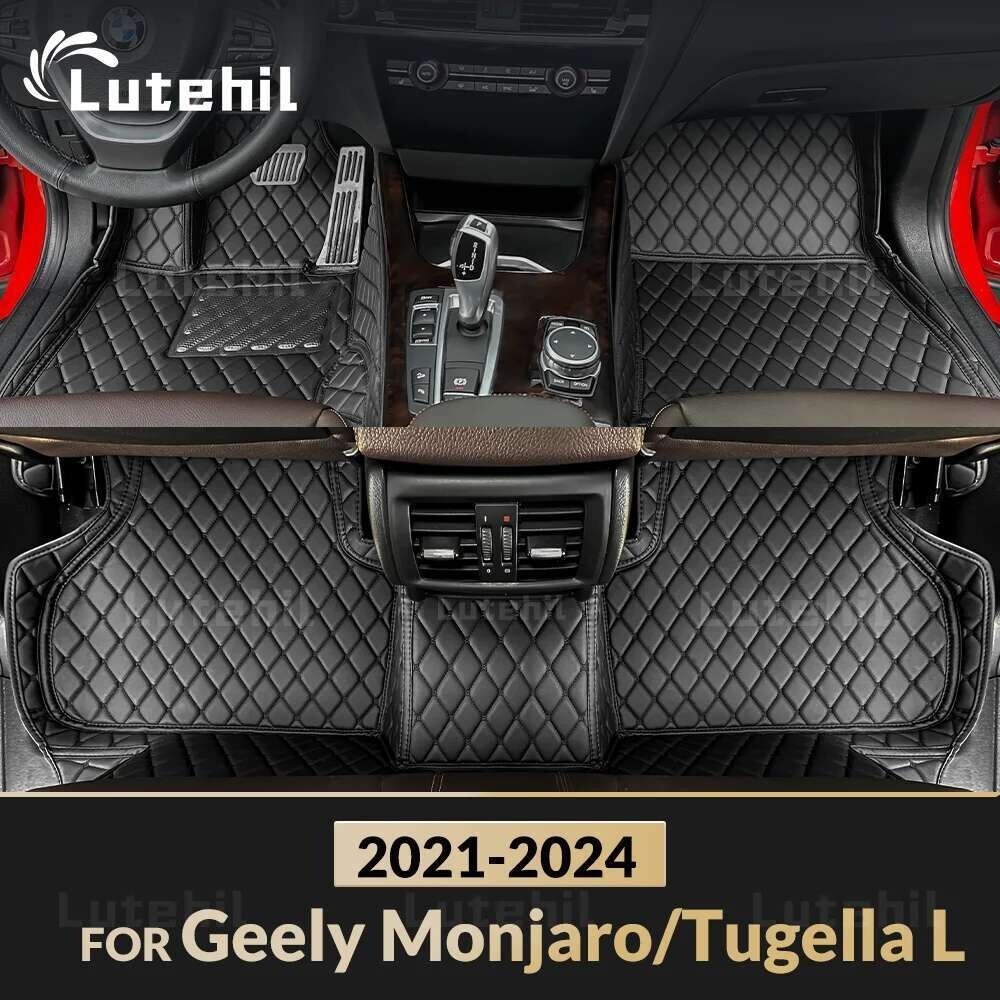 Tapetes De Carro Para Geely Monro/Tugella L 2021 2022 2023 2024 Almofadas De Pé Personalizadas Capa De Tapete De Automóv