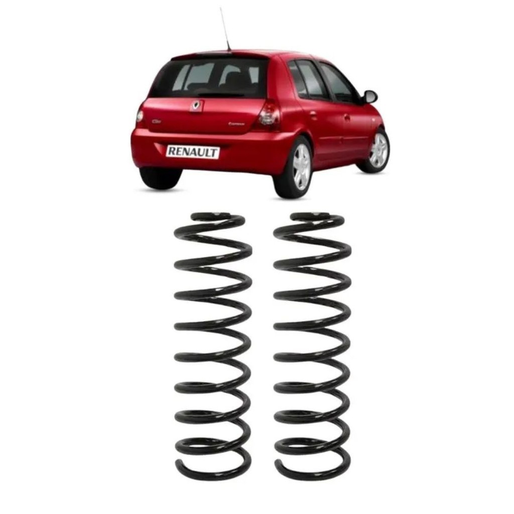 Par Mola Espiral Traseira Clio Hatch 2000...