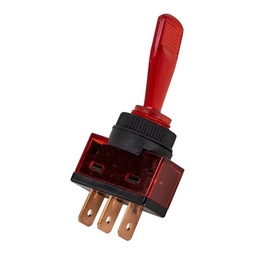 Chave Alavanca Asw-13d C/ Neon 12v 3 Terminais (vermelho)