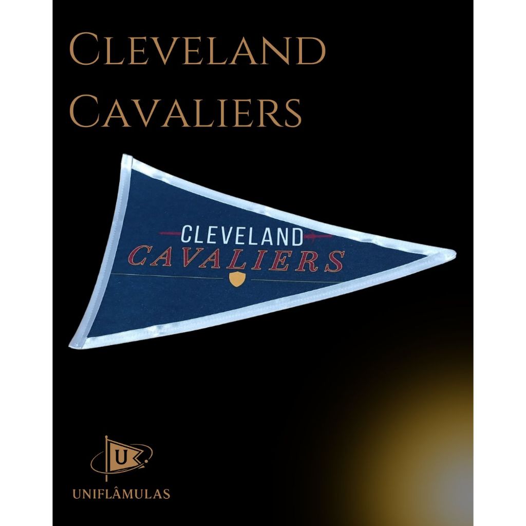 Flâmula Cleveland Cavaliers 20x30 cm Decorativa | NBA Basquete