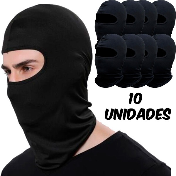 Kit 10 Balaclavas Slim Fitness Tecido Ice Gelado Motocicleta Vento Ciclismo Cores Proteção UV+50