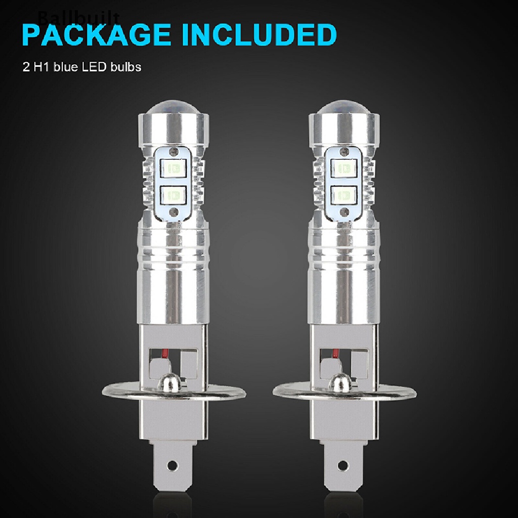 [BLU] 2Pcs H1 Lâmpadas De Farol Automáticas LED 8000K 100W Luzes De Neblina Azul Gelo Super Brilhante Para Carros GH