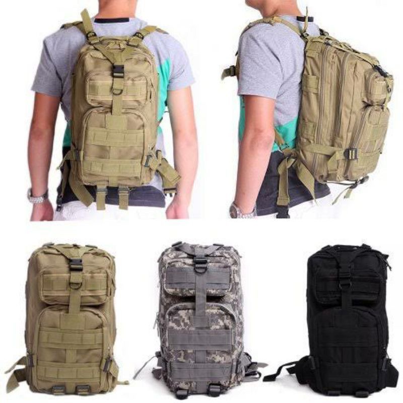 Mochila Militar Camuflada 30 Litros Multiuso Cargueira Camping