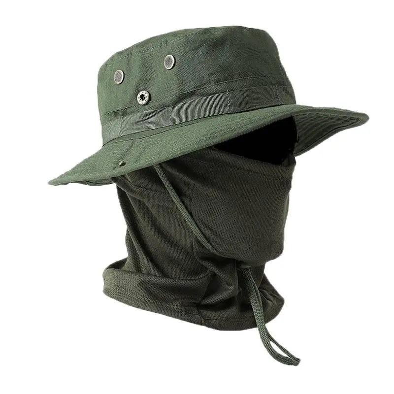 Conjunto De Chapéu Camuflado Jungle , Faixa De Cabeça Multiuso , Boné De Pesca , Proteção Solar Uv
